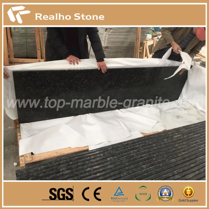 Prefabricated Bullnose Finish Granite Countertop Verde Butterfly Green