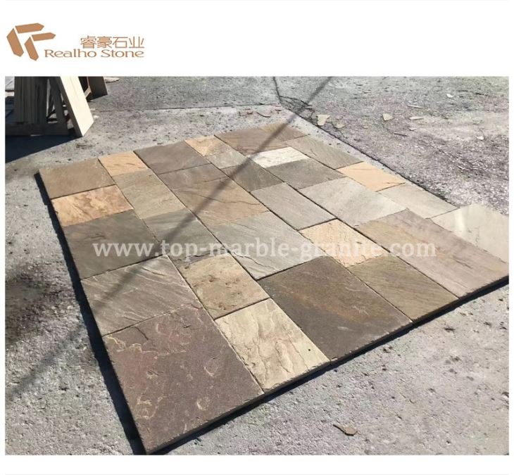 French Pattern China Yellow Sandstone Paving