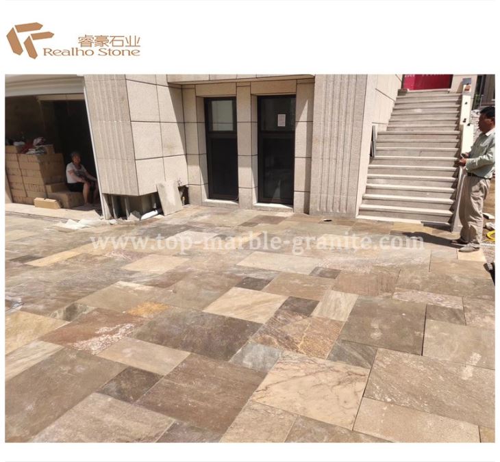 French Pattern China Yellow Sandstone Paving