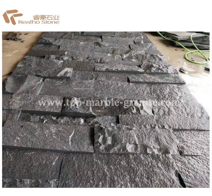 Black granite wall tile
