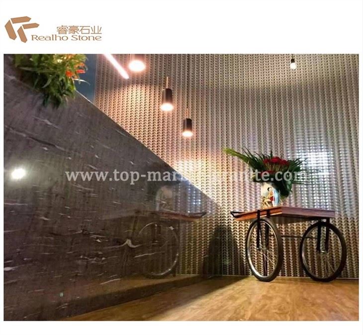 brown marble slab