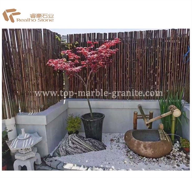 Stone water bowl for garden decoration