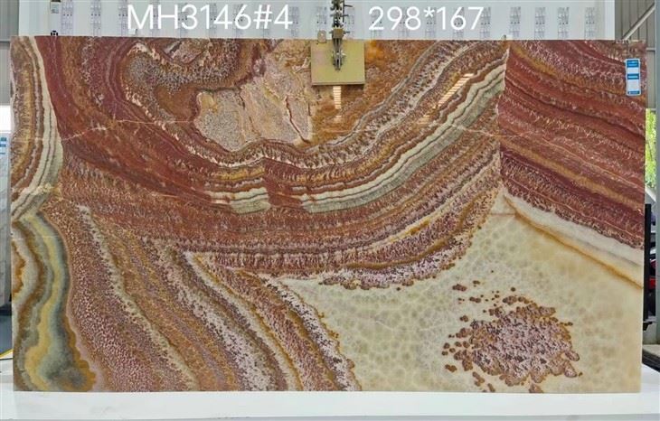 multi red onyx tile